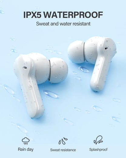 QCY T13 Wireless Earphones with 4 Mic ENC, HD Call, Stereo Sound, Touch Control, Long Standby 40Hrs - ShopHub