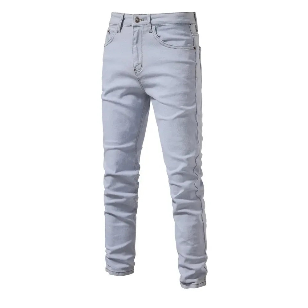 AIOPESON Men's Slim Fit Straight Jeans - ShopHub