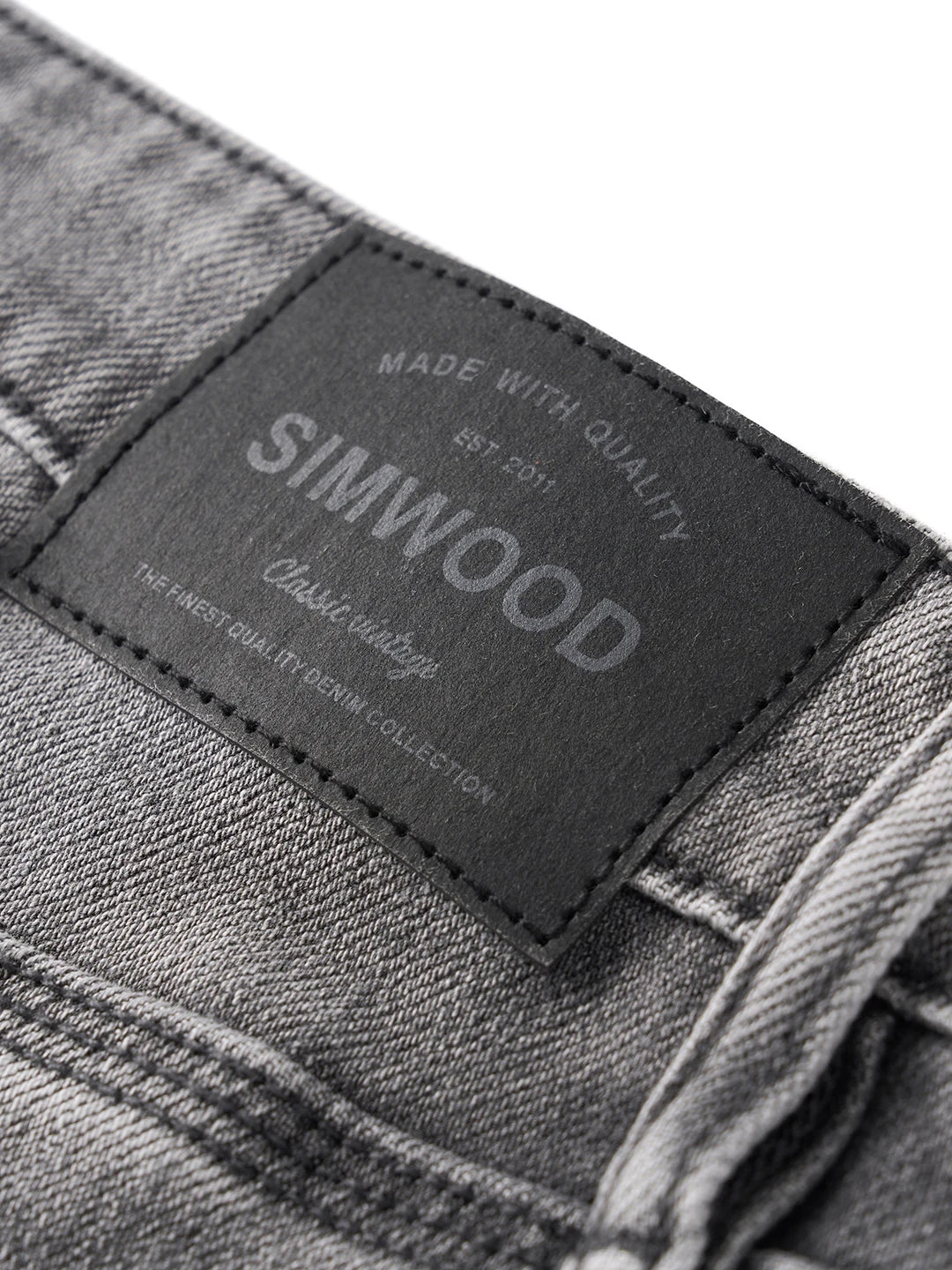 SIMWOOD【CT03/RS04】13.4OZ  Enzyme Washed Jeans Men 4-Way Stretch Denim Pants High Elastic