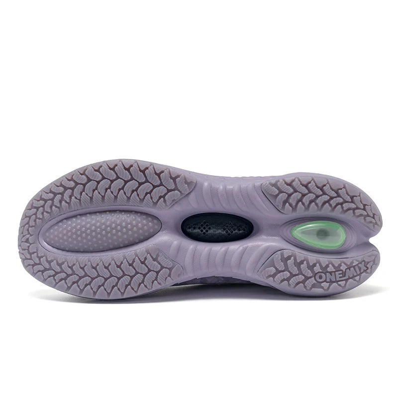 ONEMIX Black Leather Training Running Shoes