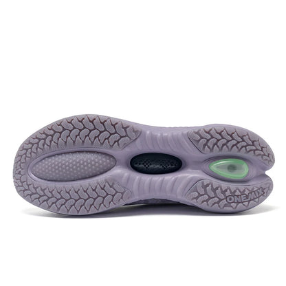 ONEMIX Black Leather Training Running Shoes