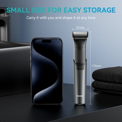 KENSEN S15 Electric Trimmer - Dual-sided Blade IPX6 Waterproof Body Hair Razor & Beard Trimmer 2 in 1 for Men