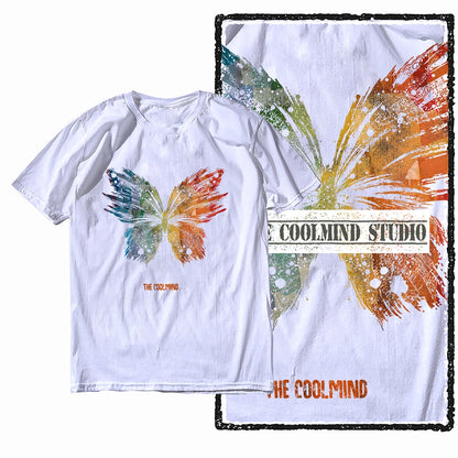 COOLMIND X0111 Butterfly Bliss Graphic Cotton Tee