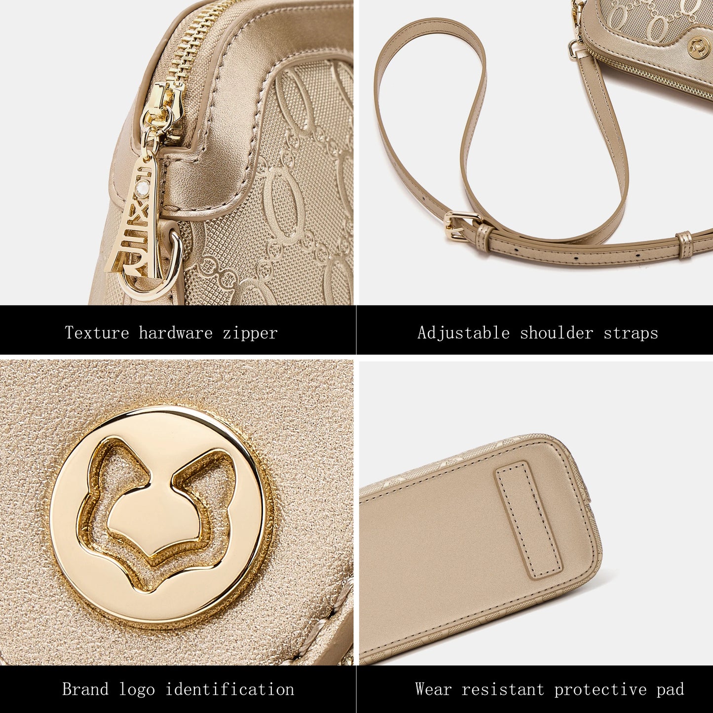 FOXER Luxury Embossed Crossbody Bag