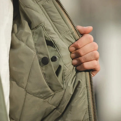 MADEN Panelled MA-1 Bomber Jacket | Blue or Military Green