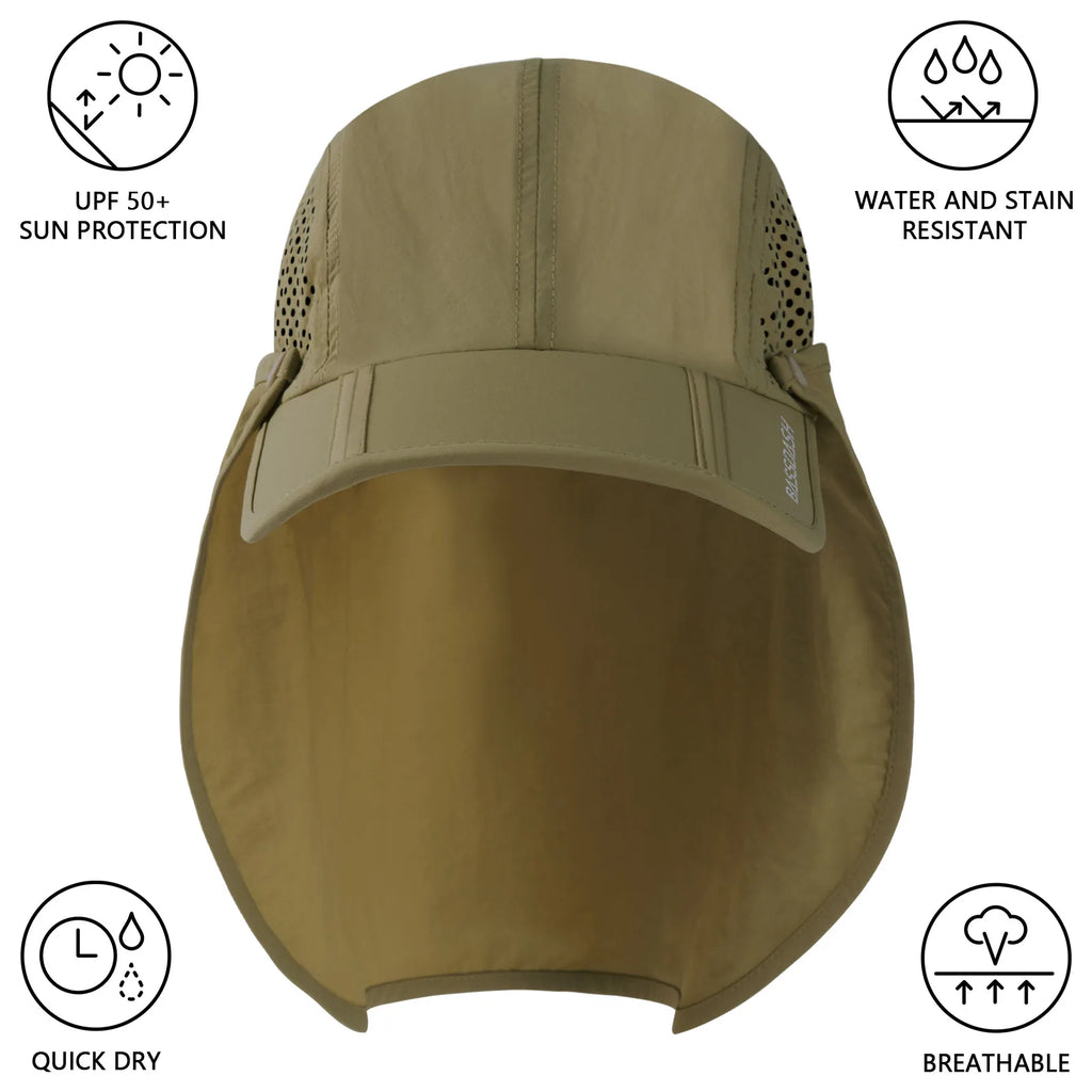 BASSDASH UPF 50+ Foldable Fishing Hat