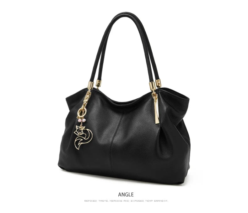 FOXER Women's Shoulder Bag — Genuine Leather Elegance for Every Day