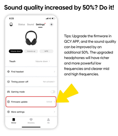 QCY H3 Wireless Headphones with Hybrid Active Noise Cancellation and 60Hrs Playtime, Hi-Res Audio, Bluetooth 5.4 Over Ear Design