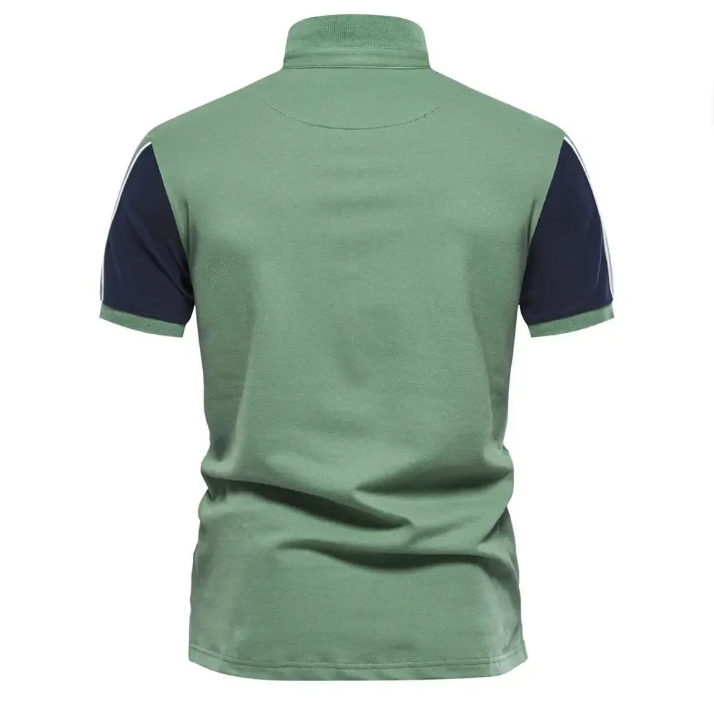 Summer Patchwork Polo Shirts - ShopHub