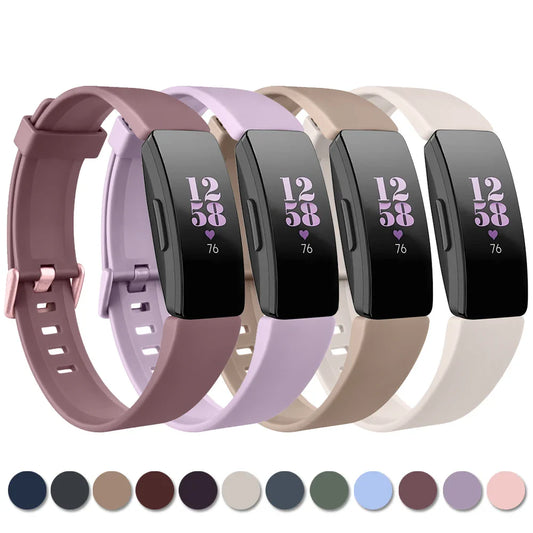 Silicone Strap for Fitbit Inspire 2 Series (available in 21 colours) Habicare