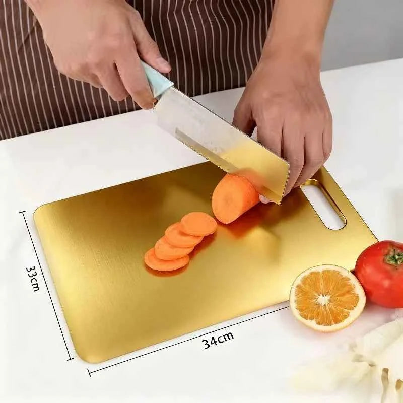 3pc Stainless Steel Gold Cutting Boards