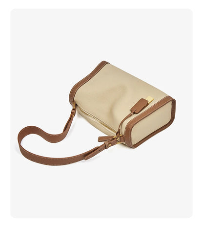 Women's Cowhide Leather Shoulder Bag Vintage Soft Messenger Handbag Fashion Crossbody Bags Female Underarm Bag DF900083S