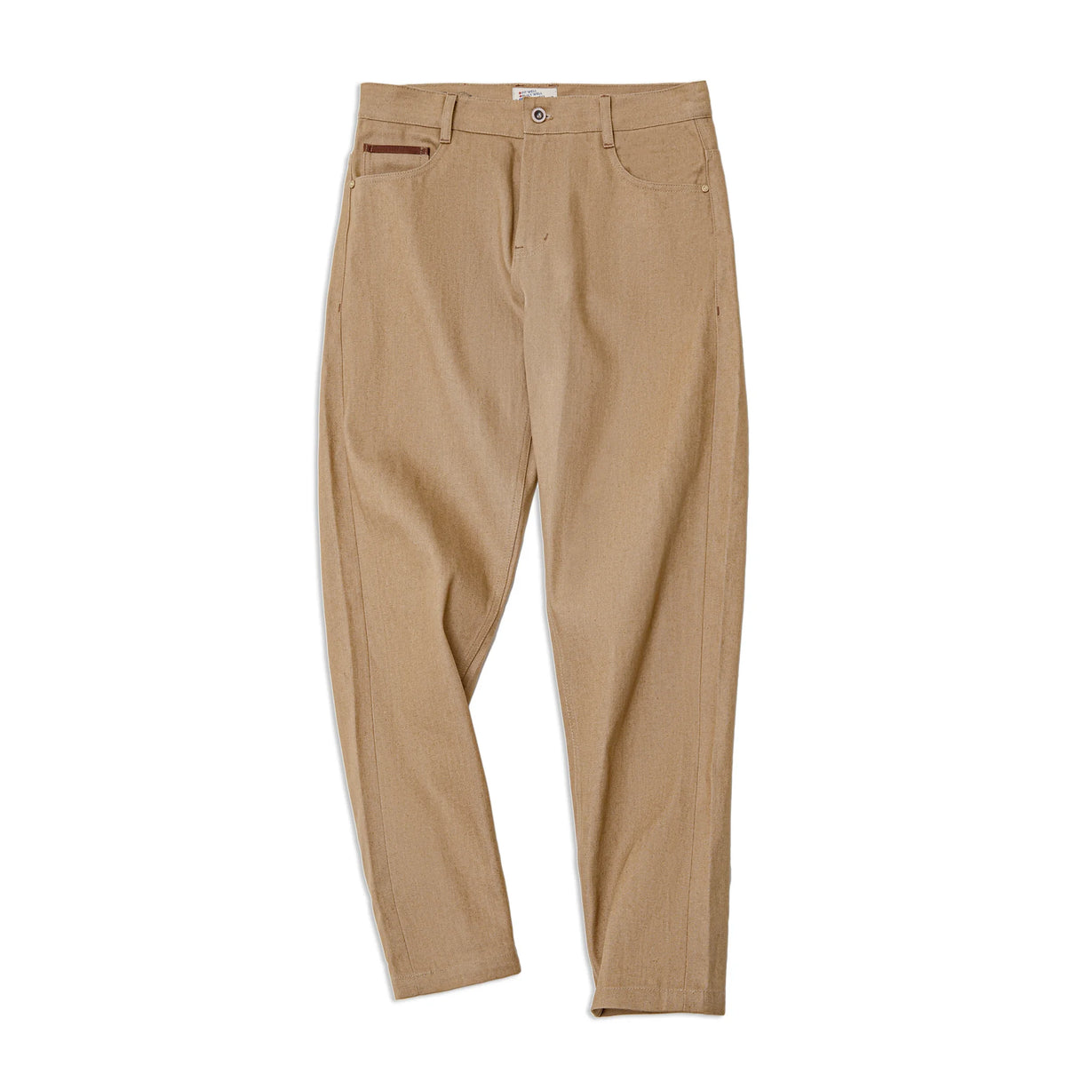 Maden Retro 11.7oz Red-Line Selvedge Raw Denim Jeans for Men's Khaki Well-fitting Straight Pants Mid-waist Casual Fall Trousers