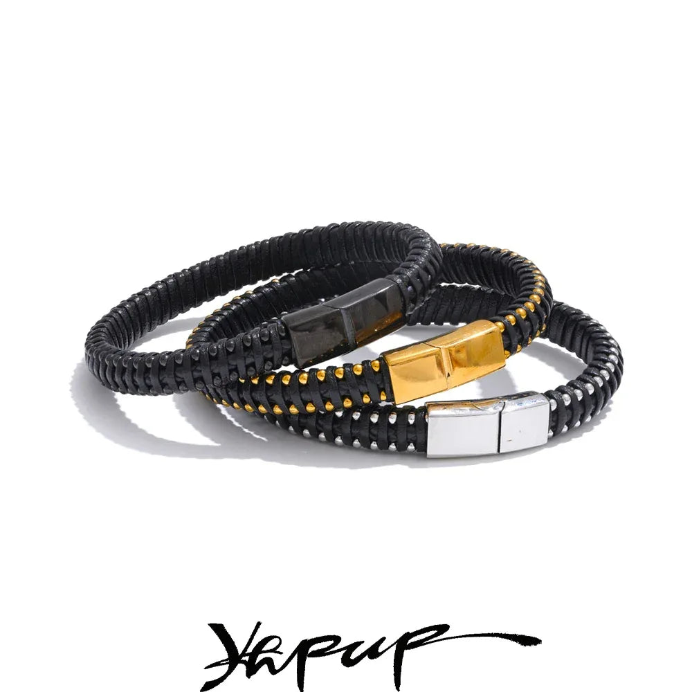 22cm Men’s Fibre Rope Braided Classic Bracelet - ShopHub