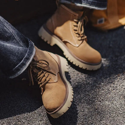 Maden Men's Cow Suede High-Top Boots
