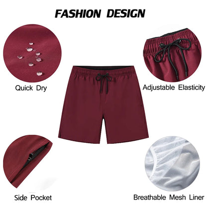Men's breathable mesh liner shorts by ShopHub NZ, featuring adjustable waist, zipper pockets, quick-dry fabric, ideal for summer fitness.