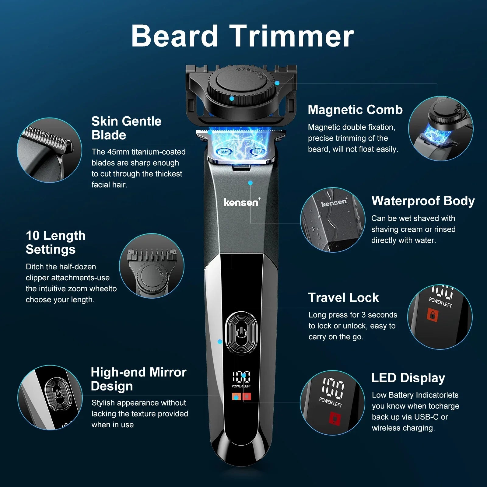 Kensen S25 Electric Body Hair Trimmer - ShopHub