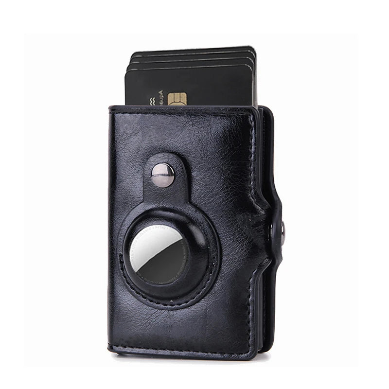 Airtag Wallet Rfid Credit Card Holder Luxury Men Women Bank Cardholder Case Wallet Money Bag Purse For Apple Air Tag Tracker
