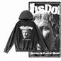 COOLMIND G20 Acid-Washed Black Graphic Hoodie