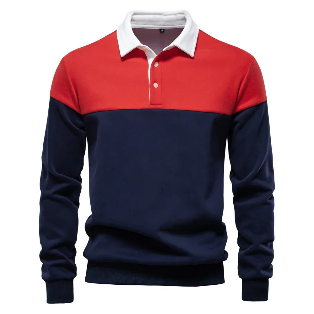 AIOPESON Men's Premium Cotton Block Sweatshirts - ShopHub