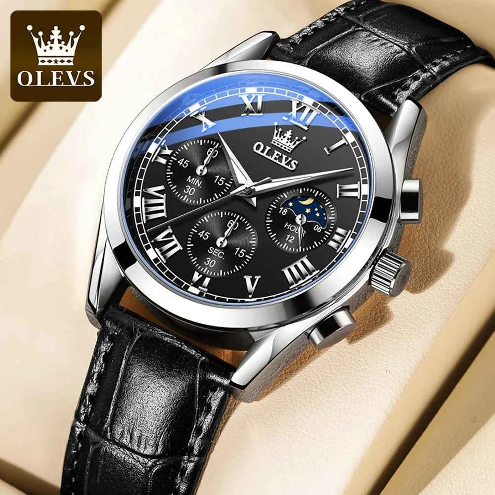 OLEVS 2871 Waterproof Watch - Original Quartz Luminous Business Sports Watch for Men & Women with Gift Box