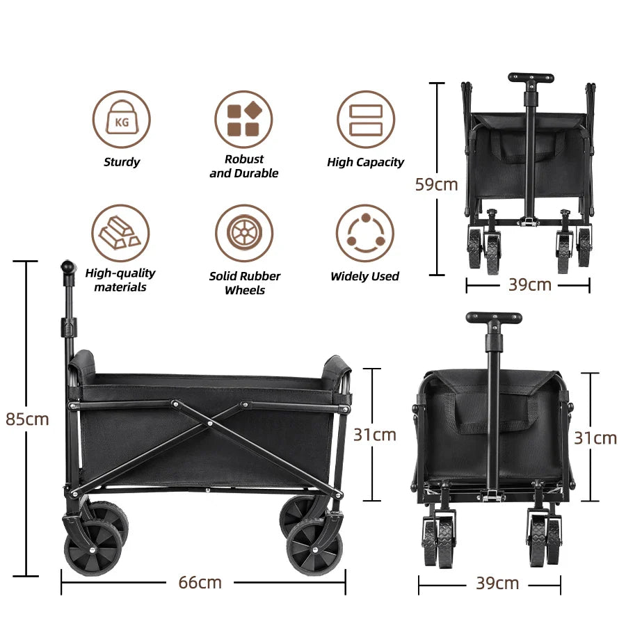 Foldable Portable Camping & Utility Cart – Heavy Duty Habicare