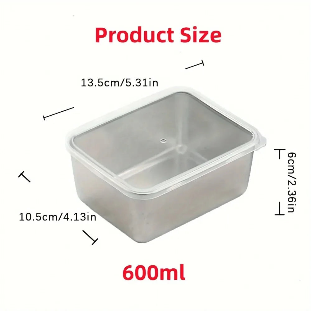 6Pcs Stainless Steel Food Containers