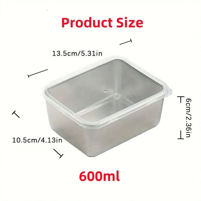 6Pcs Stainless Steel Food Containers