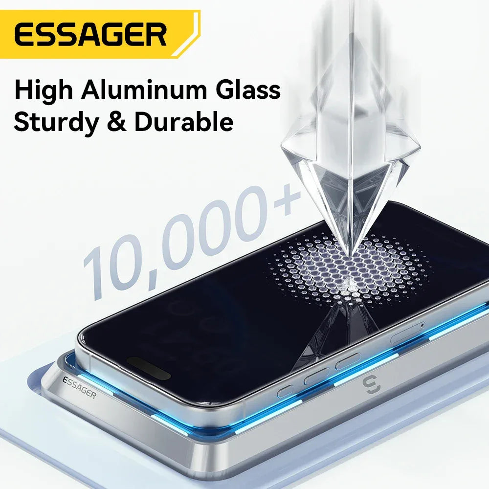 Essager 2Pcs Anti-Peeping Glass for iPhone 16, 15, 14, and 13 Pro Max Plus - ShopHub