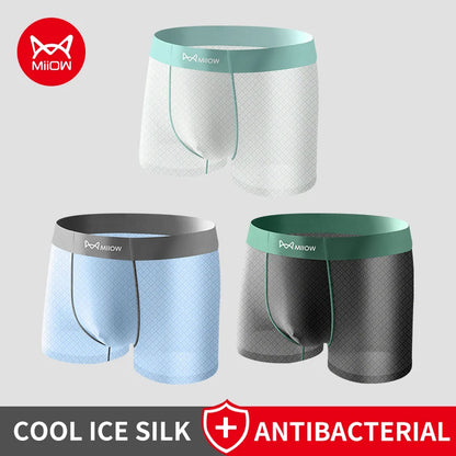 Stay Cool and Comfortable with MiiOW Ice Silk Men's Boxer Underwear