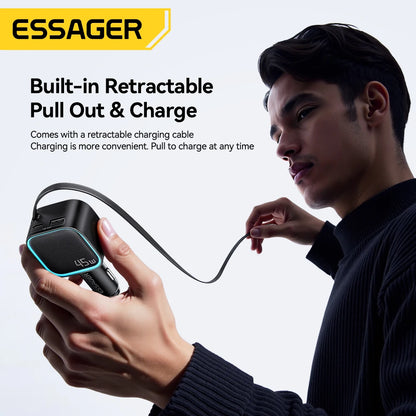 Essager 45W Car Charger – Fast, Multi-Device Charging On The Go