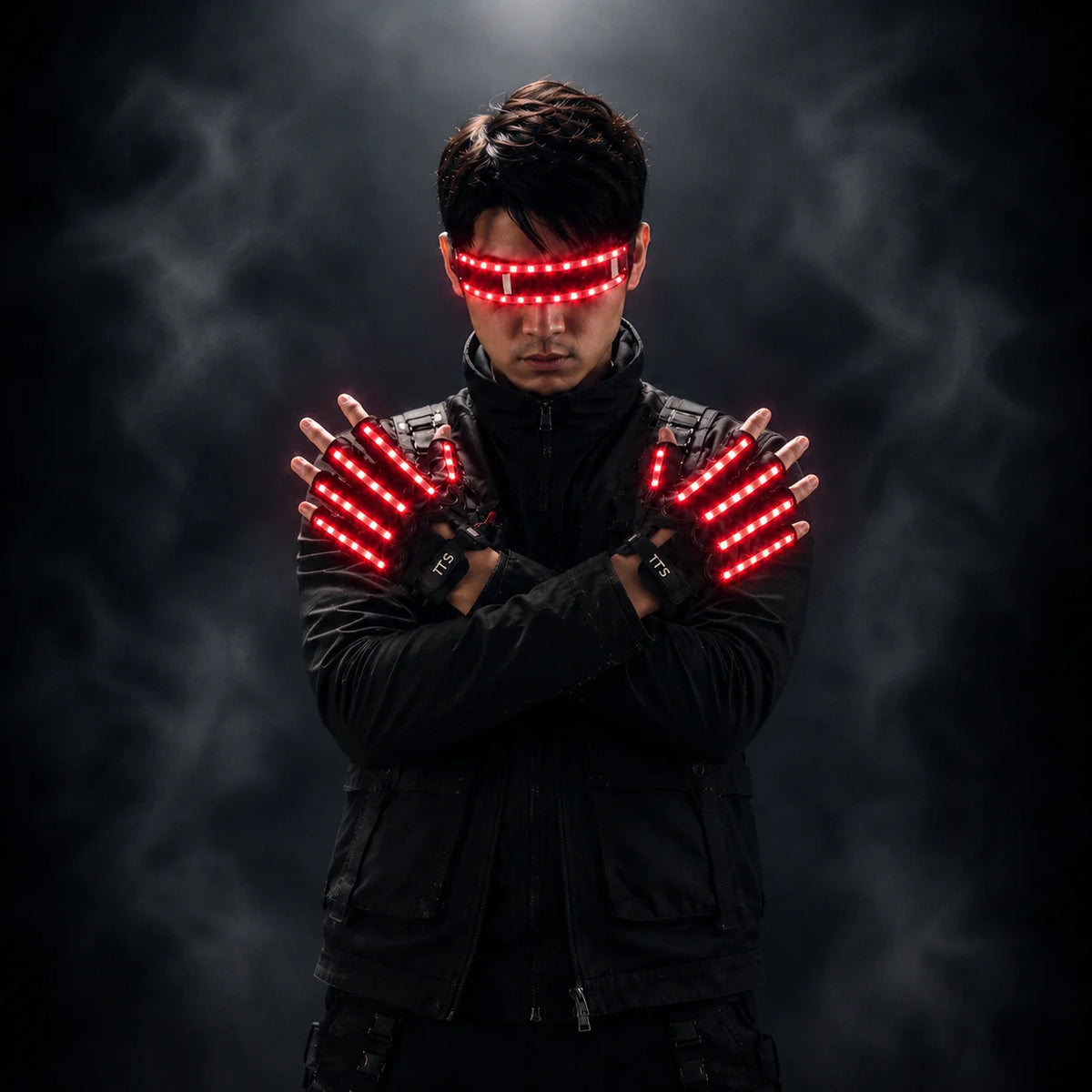 JAEOOGY LED Gloves & Glasses Set | Full-Colour Lights