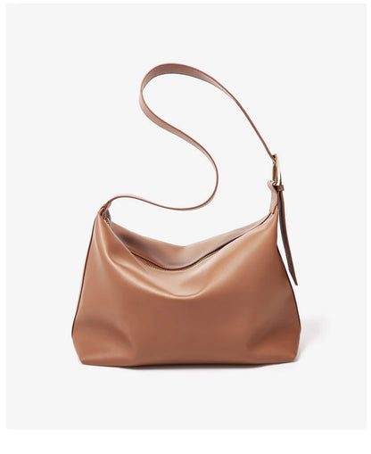 FOXER Large Soft Split Leather Shoulder Bag