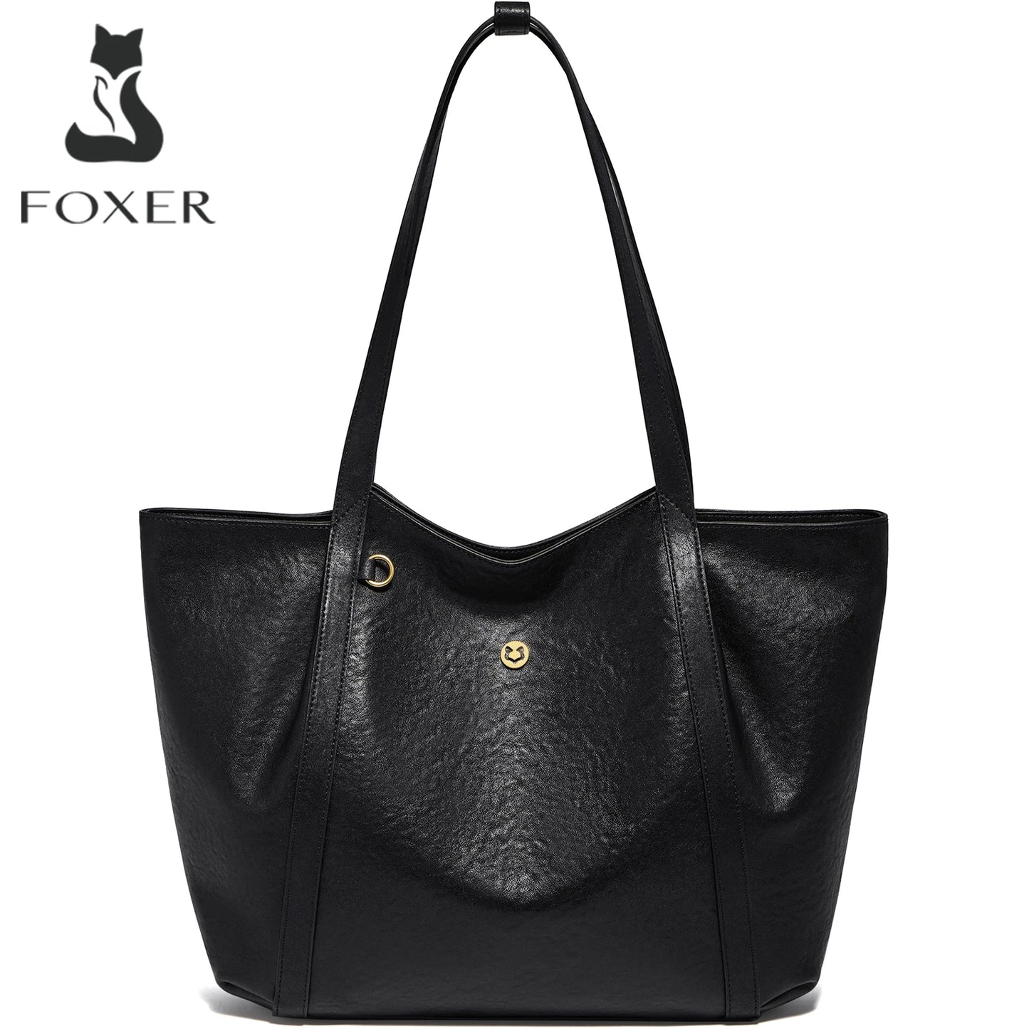 FOXER Women's Cow Leather Tote Shoulder Bag