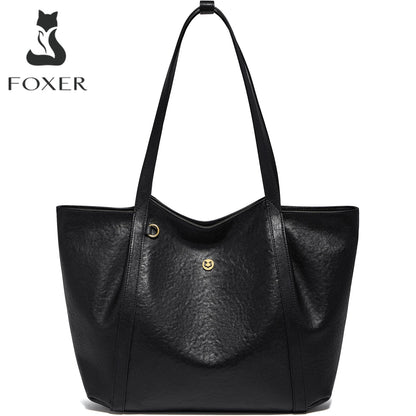 FOXER Women's Cow Leather Tote Shoulder Bag