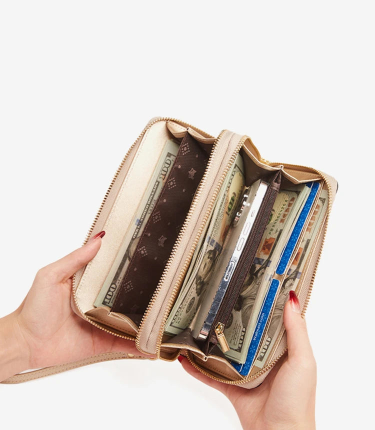 FOXER Split Leather Women's Long Wallet