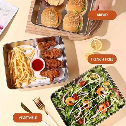 6-Piece Stainless Steel Food Containers with Lids