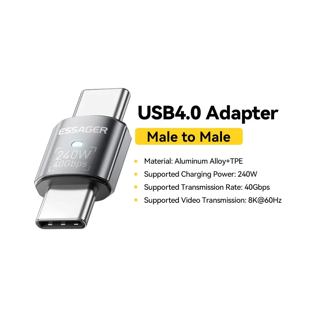 Essager USB4.0 40Gbps OTG Adapter - ShopHub