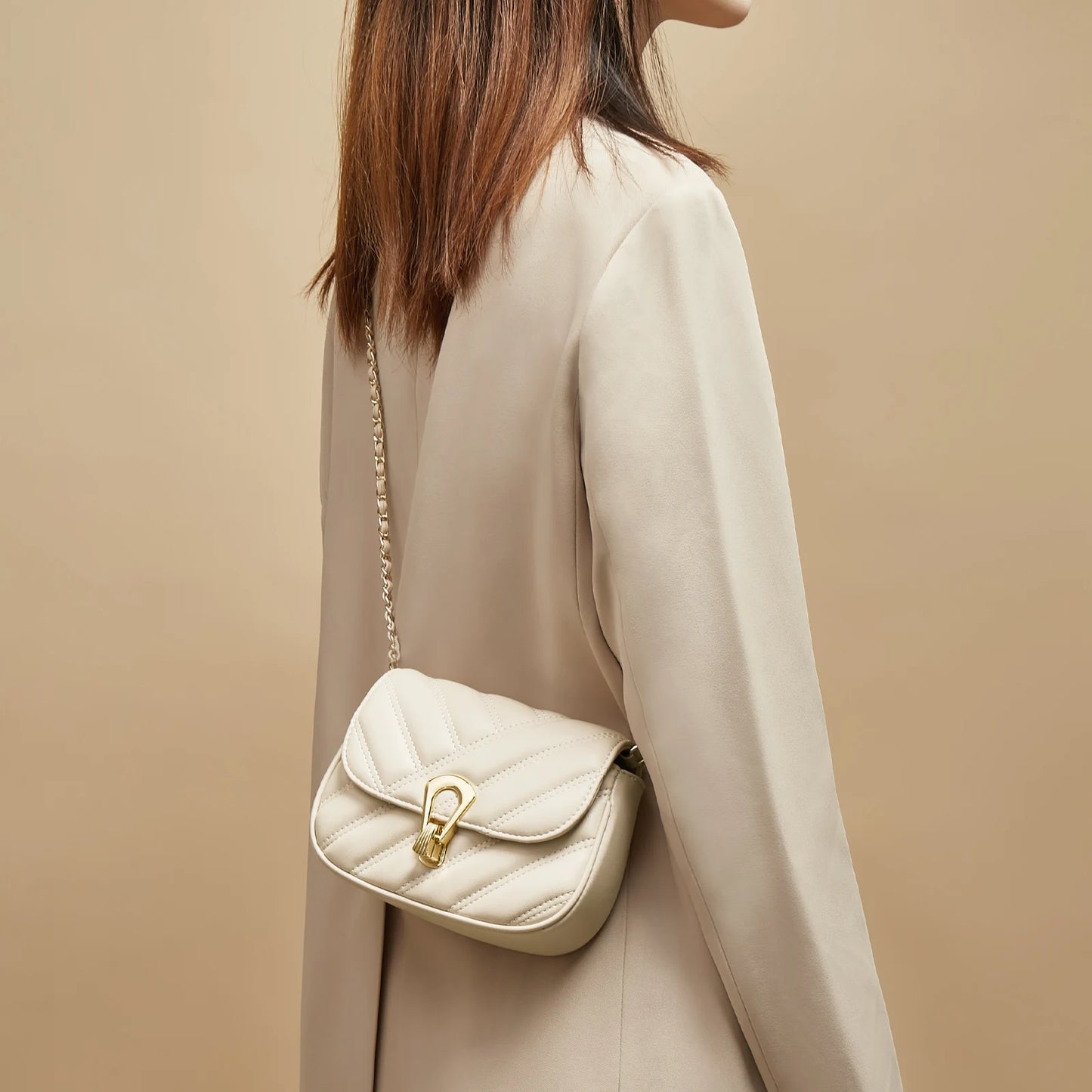 FOXER Women's Quilted Shoulder Bag