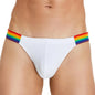 SEOBEAN Men's Breathable Underwear - Mesh Sexy Briefs with Rainbow Belt