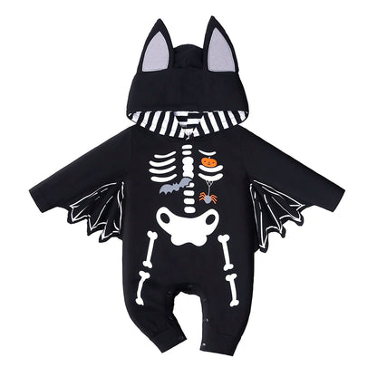 Kids Tales Batty Boo Cotton-Blend Halloween Baby Romper