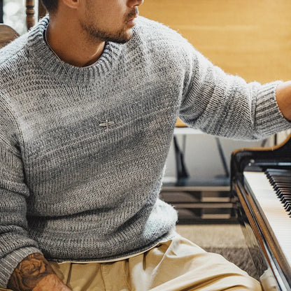 MADEN Vintage Gradient-Stripe Sweater