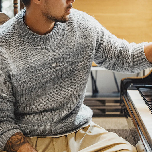 MADEN Vintage Gradient-Stripe Sweater