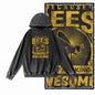 Hive Mind Bees Graphic Acid-Washed Black Hoodie