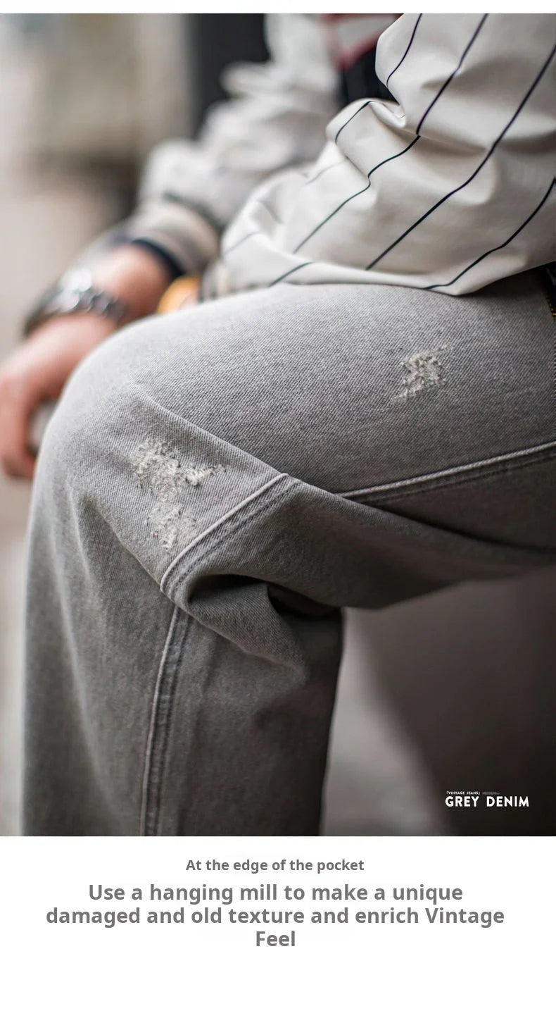 Maden Vintage Heavyweight Washed Gray Jeans