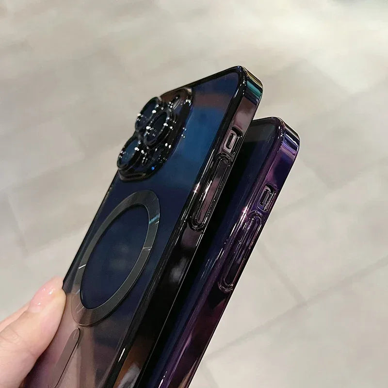 QIXTWO Luxury Magnetic Plating Clear Case - ShopHub