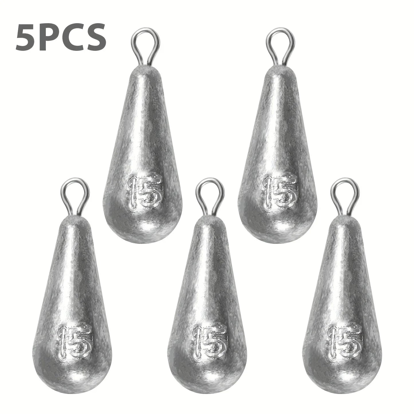 Teardrop Fishing Sinkers – Lead Weights for Bass (10 Sizes) Habicare