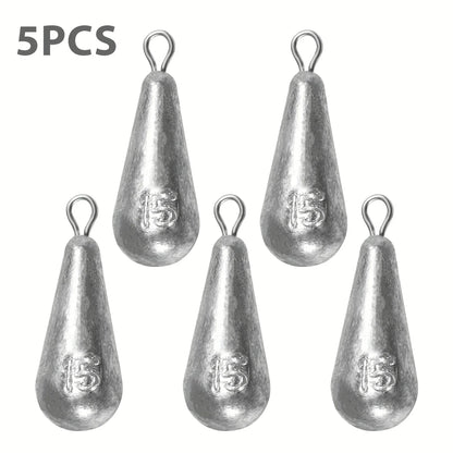 Teardrop Fishing Sinkers – Lead Weights for Bass (10 Sizes) Habicare