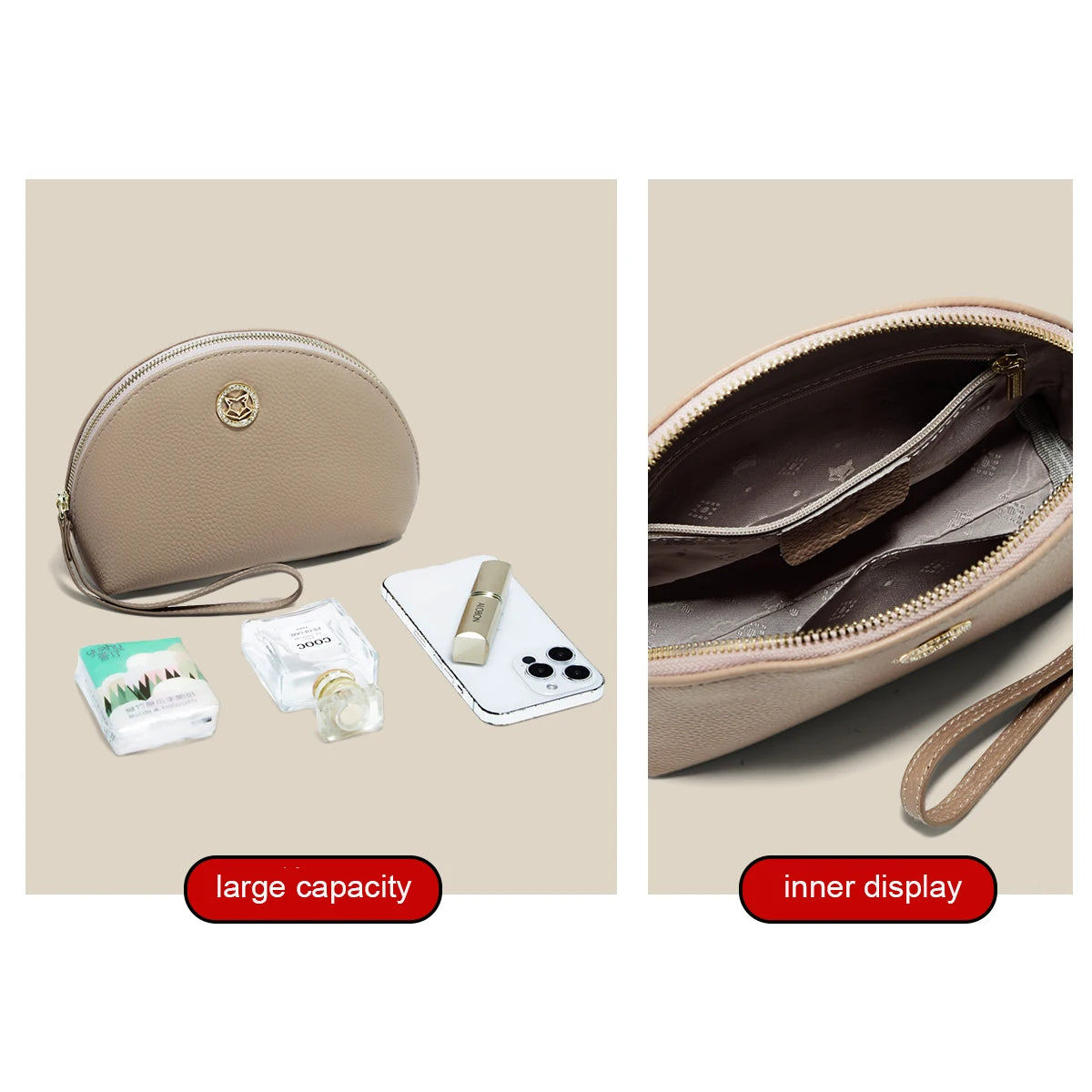 FOXER Genuine Leather Women's Mini Wristlet