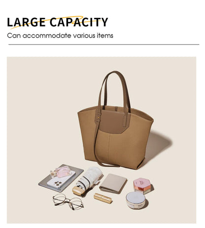 FOXER Luxury Cow Leather Tote Bag